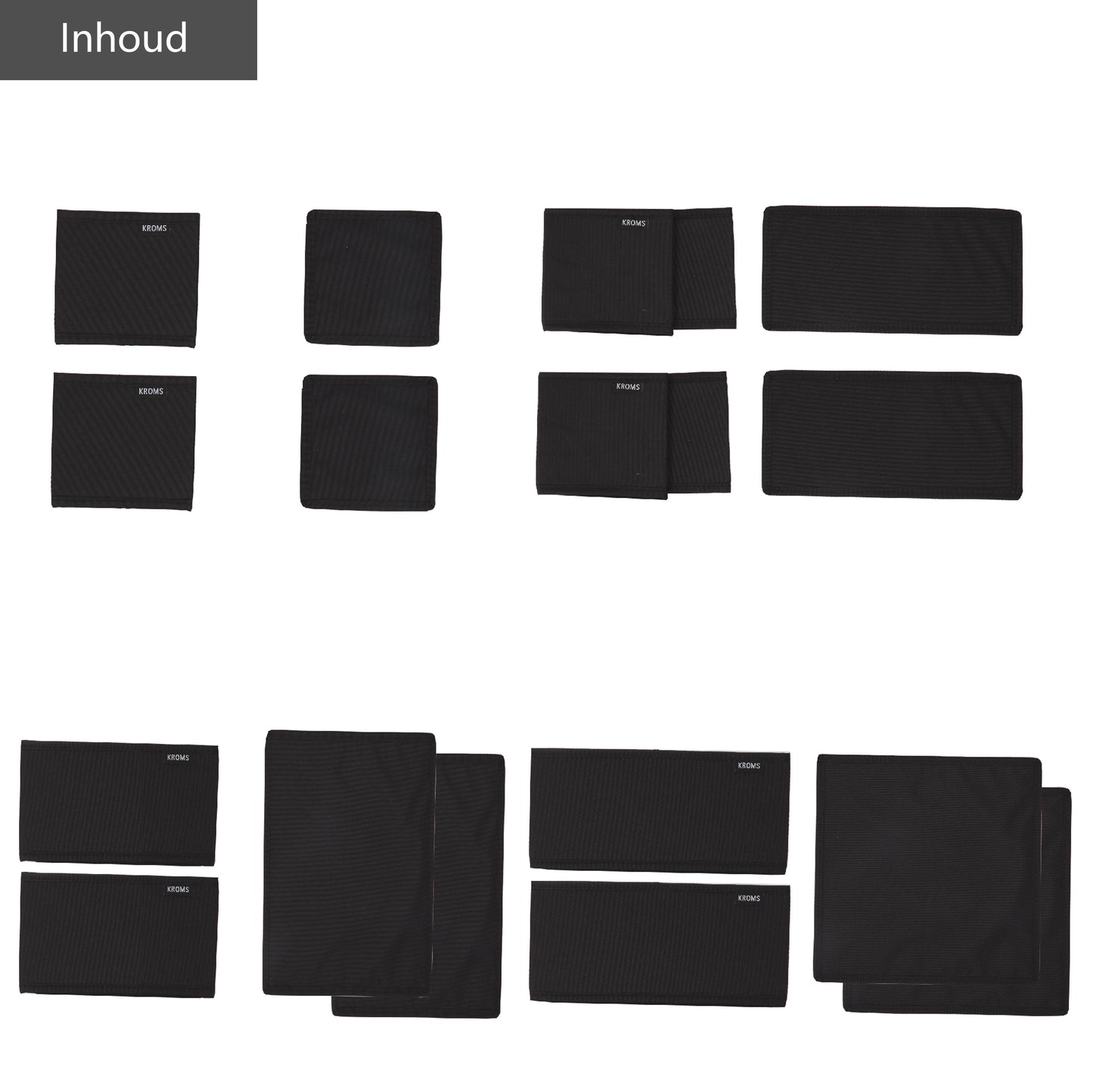 Organizer-Set, 8-teilig, Schubladenschränke, Schwarz