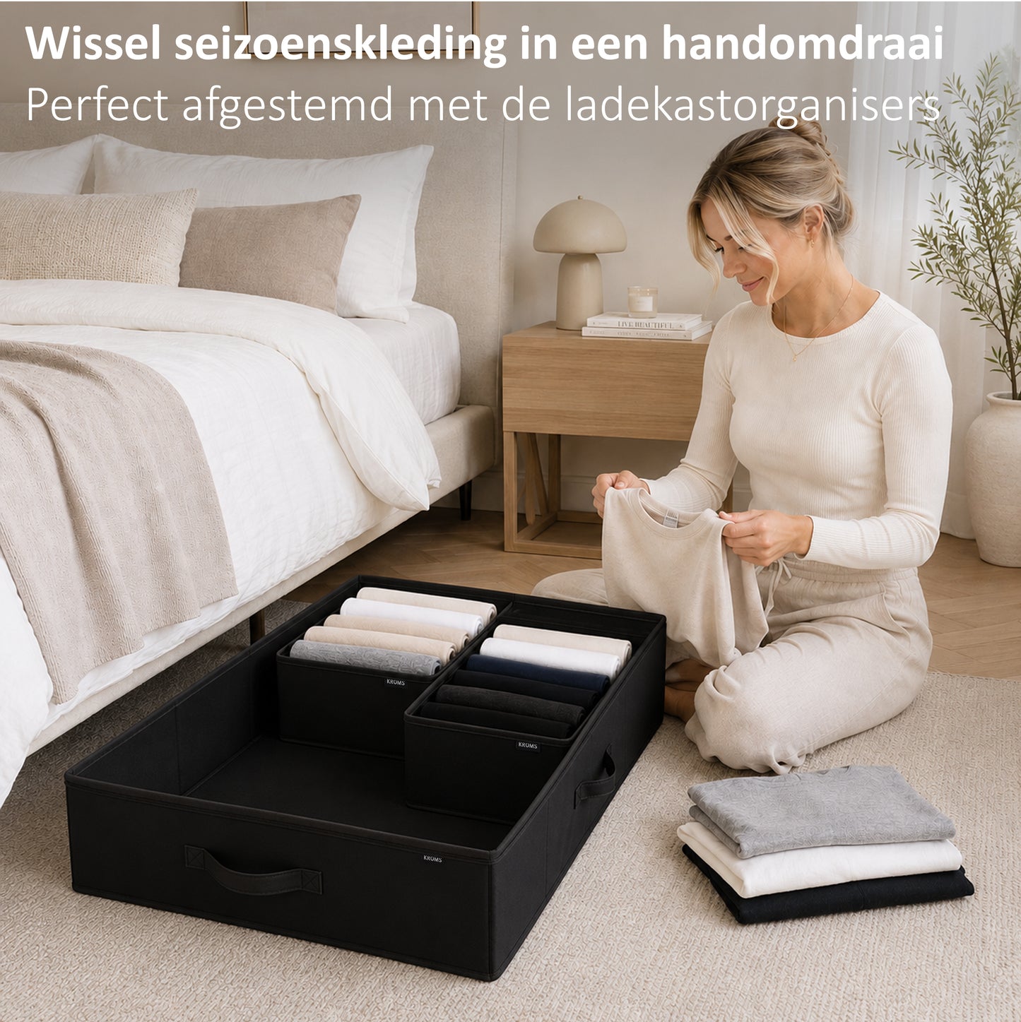 Underbed Organizer 60L Zwart