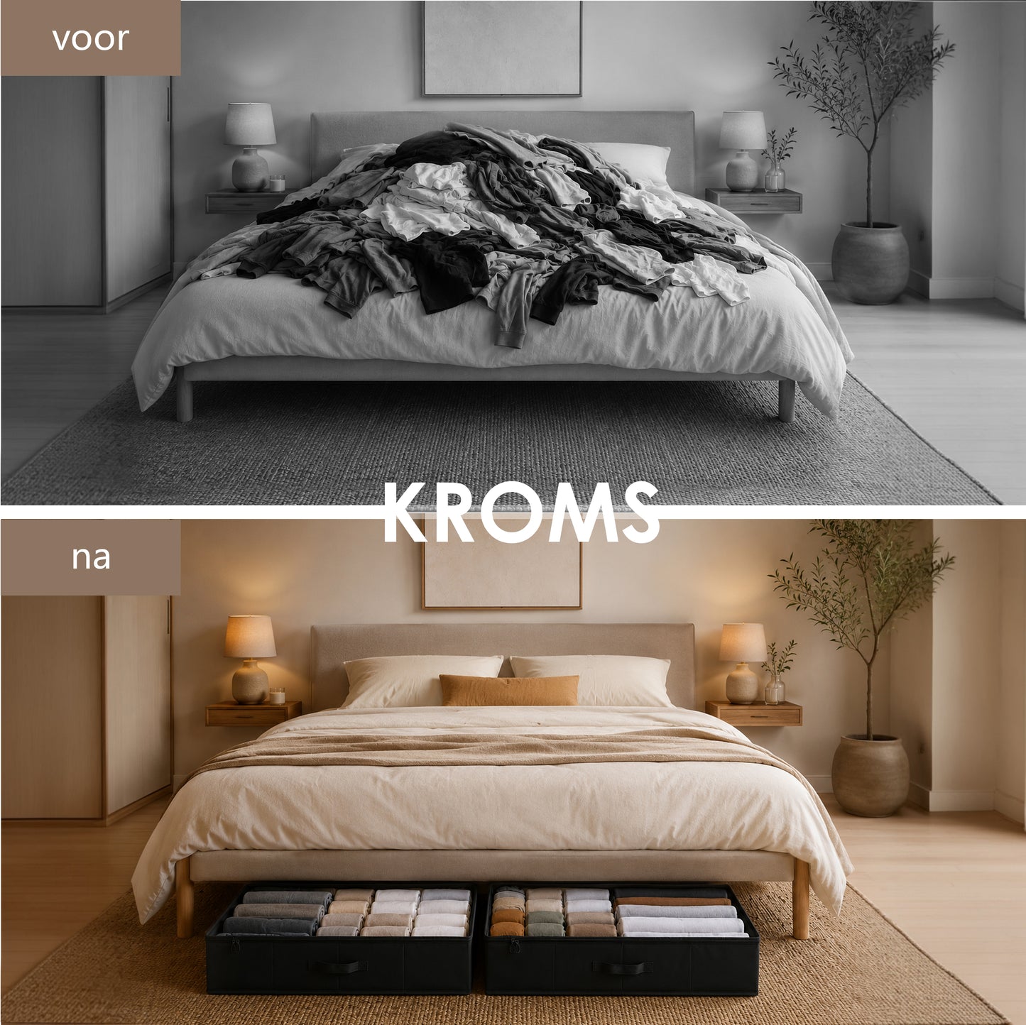 Underbed Organizer 60L Zwart