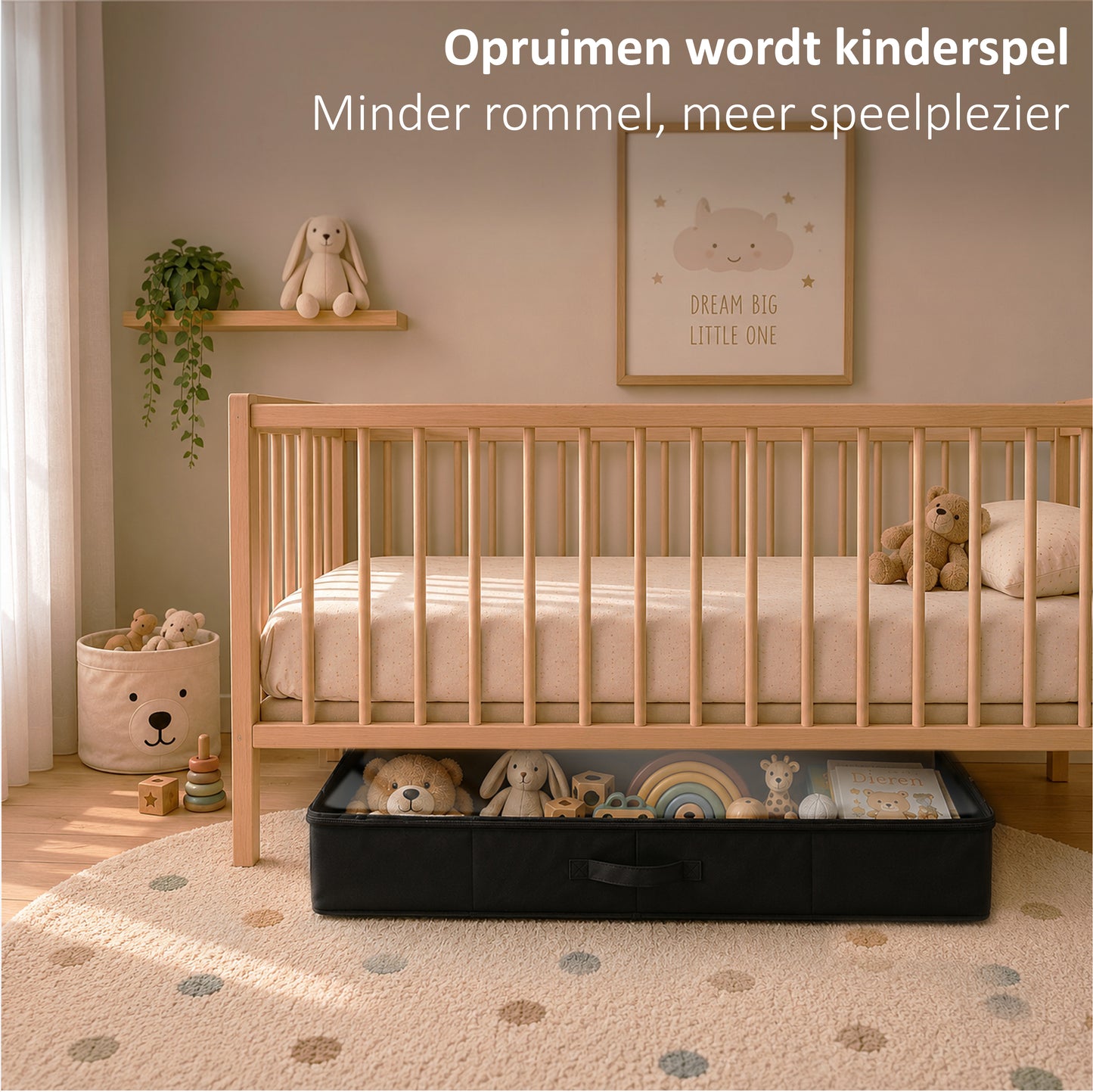 Underbed Organizer 60L Zwart