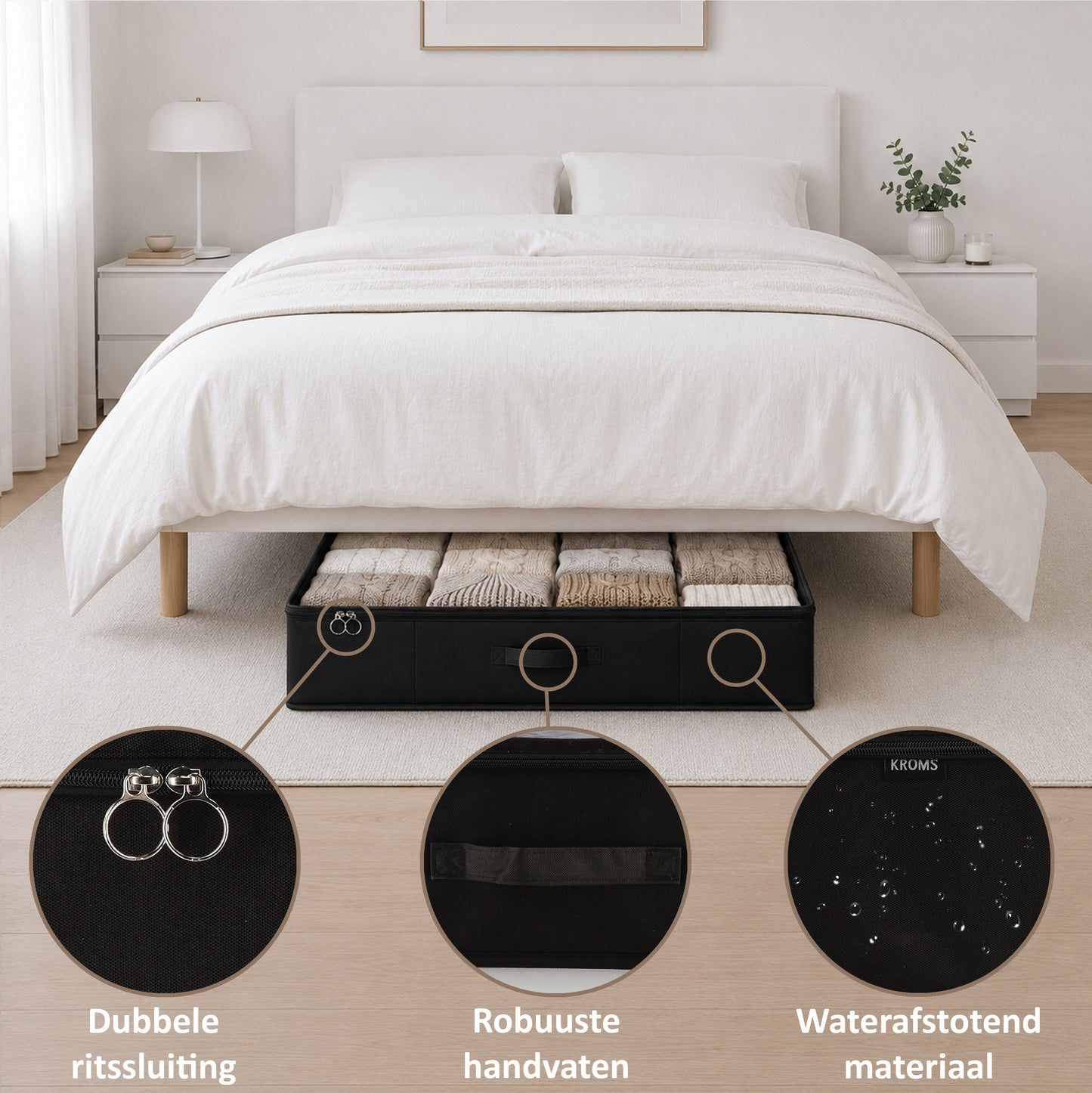 Underbed Organizer 60L Zwart
