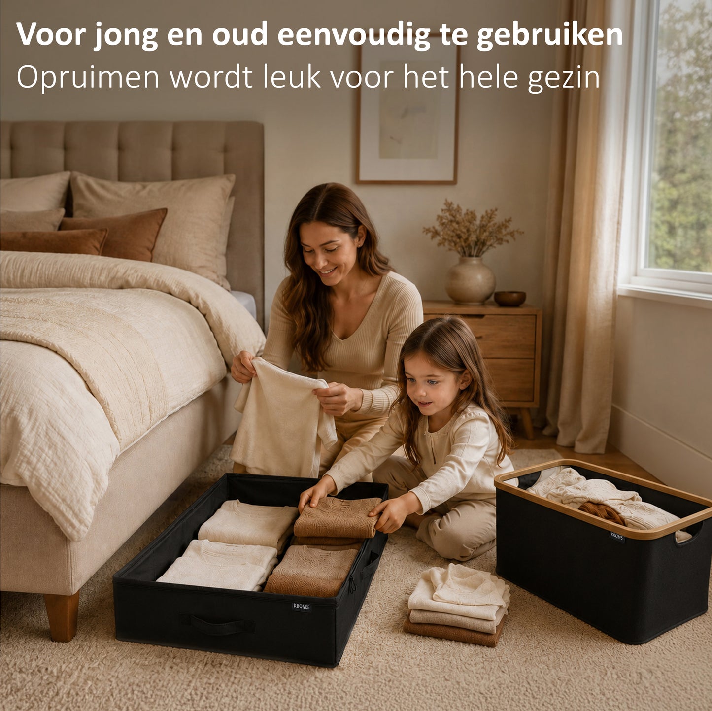 Underbed Organizer 60L Zwart