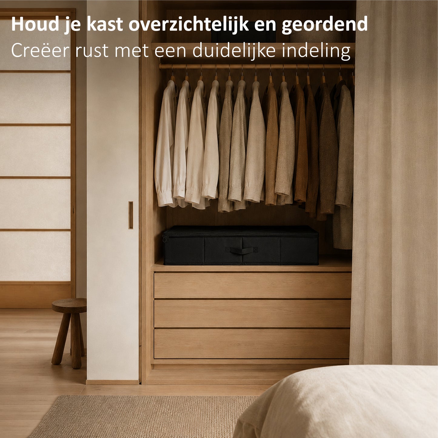 Underbed Organizer 60L Zwart