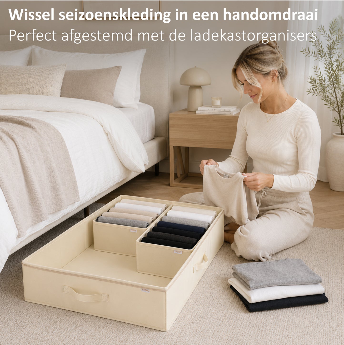 Underbed Organizer 60L Beige
