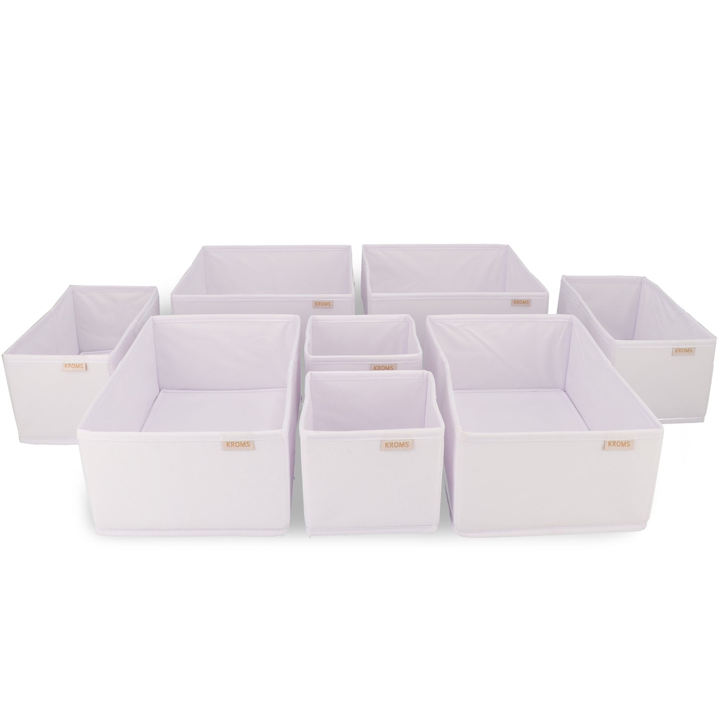 Organizer-Set, 8-teilig, Schubladenschränke, Weiß