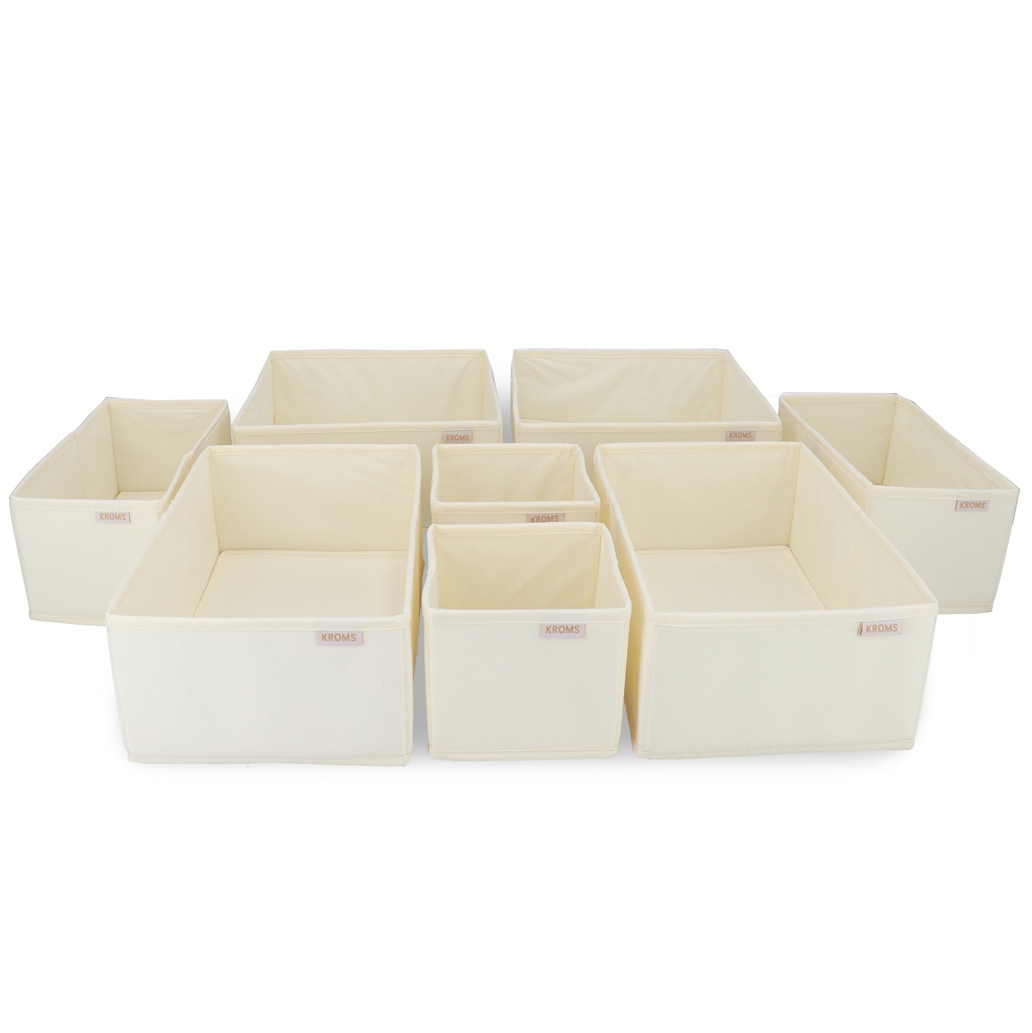8-teiliges Kommode-Set, Beige