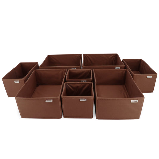 Organizer 8-delige set ladekast Bruin