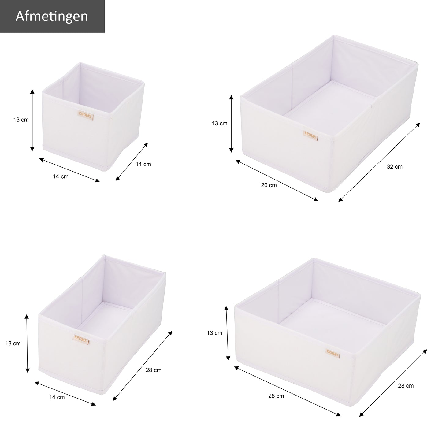 Organizer-Set, 8-teilig, Schubladenschränke, Weiß