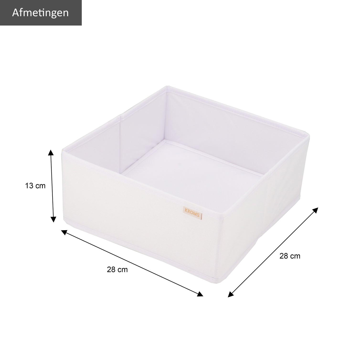 Organizer L Weiß 28x28x13cm P/2