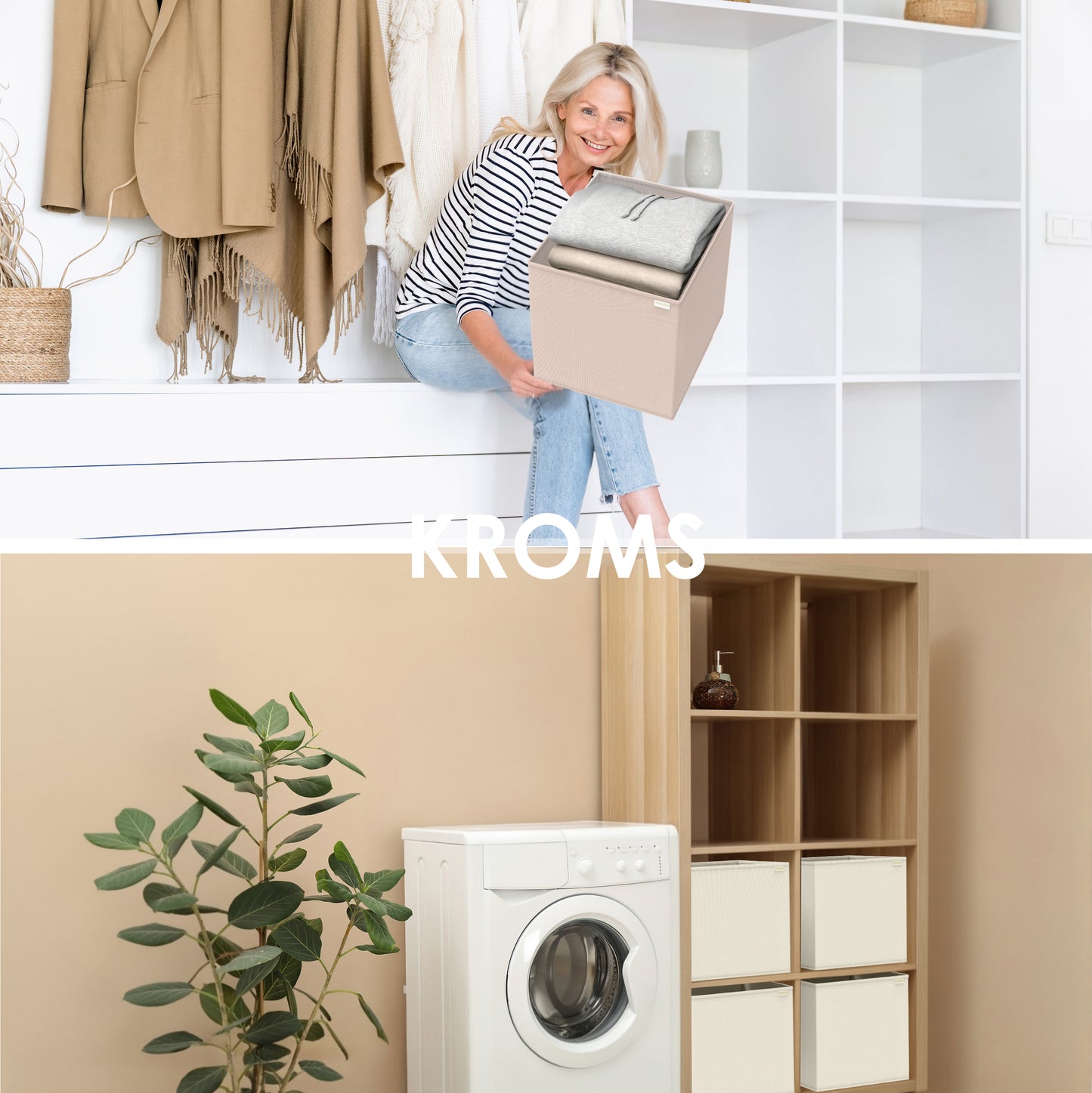 Organiseur XXL Sable 37x32x32cm P/2