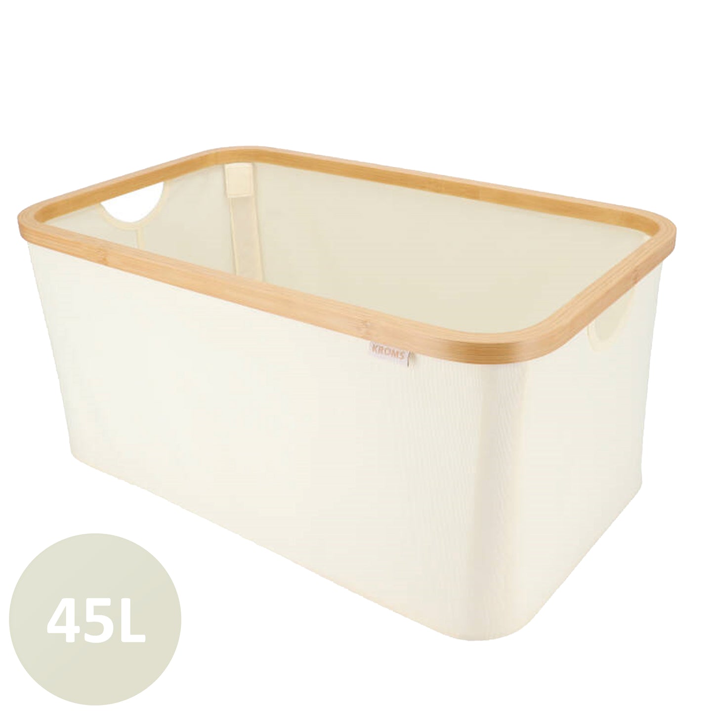 Faltbarer Wäschekorb Beige 45L