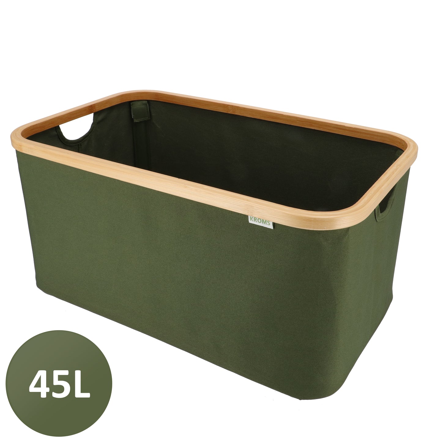 Faltbarer Wäschekorb, olivgrün, 45 l