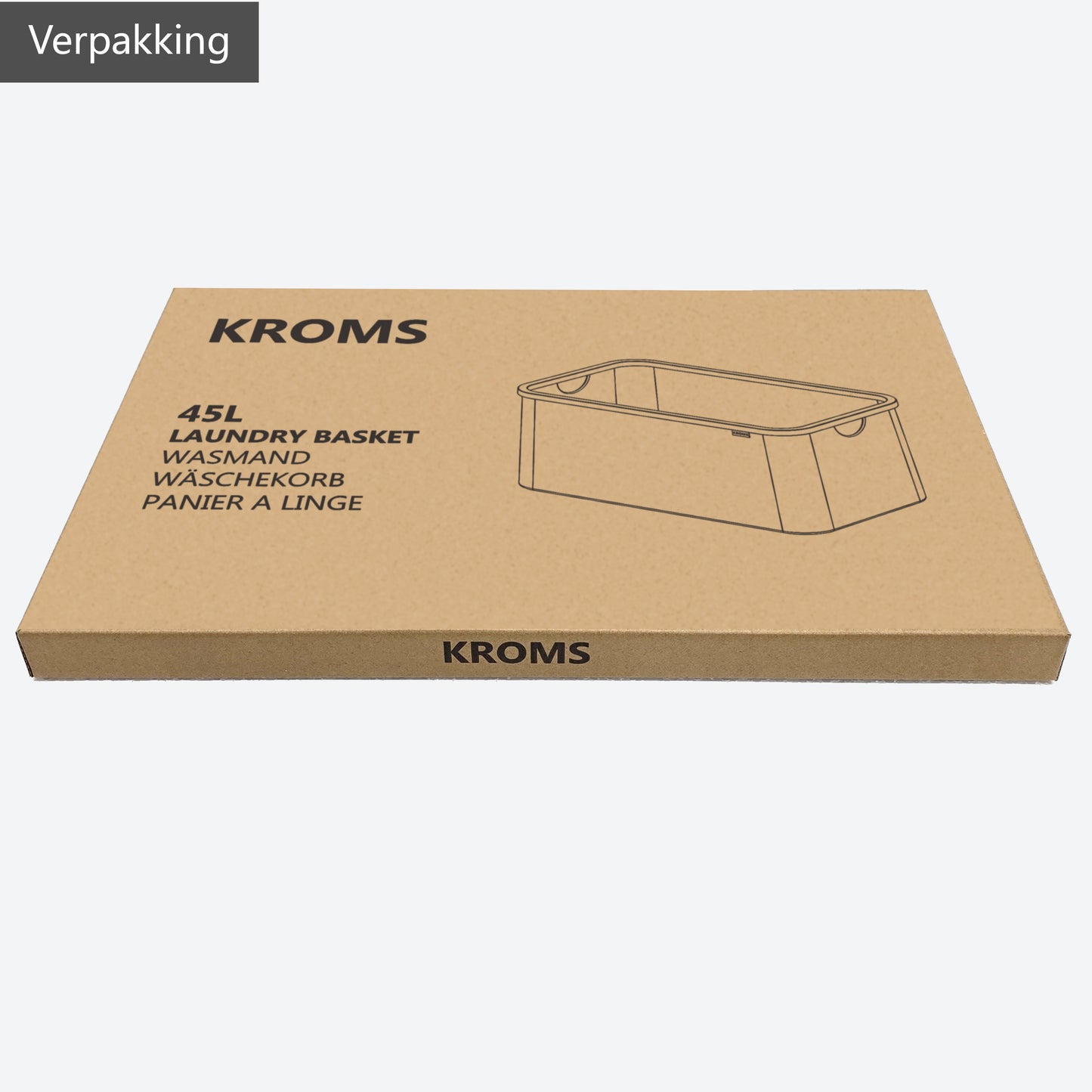 Wasmand opvouwbaar Zwart 45L