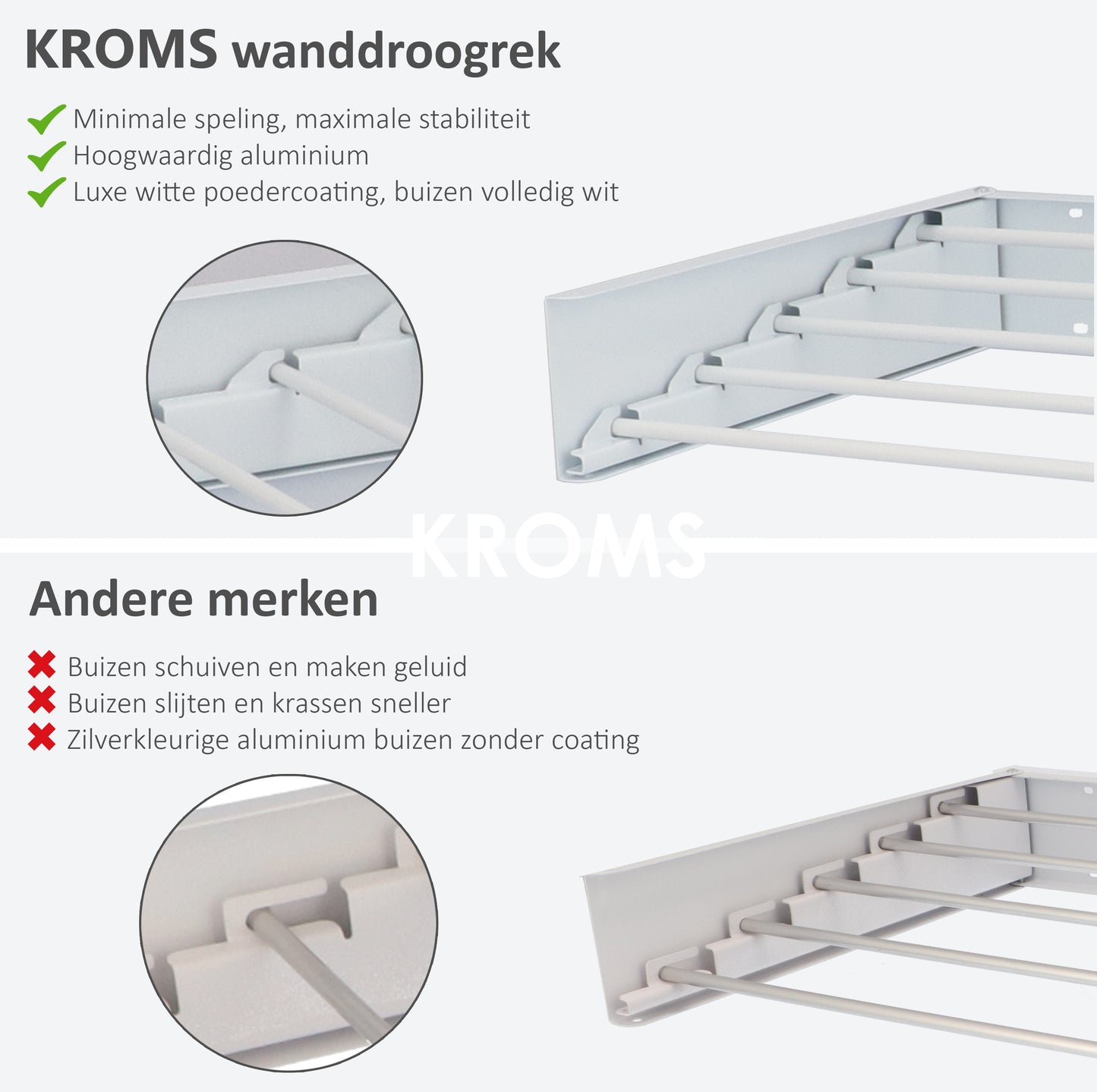 Wandwäscheständer XL Vollfarbe Weiß 100 cm