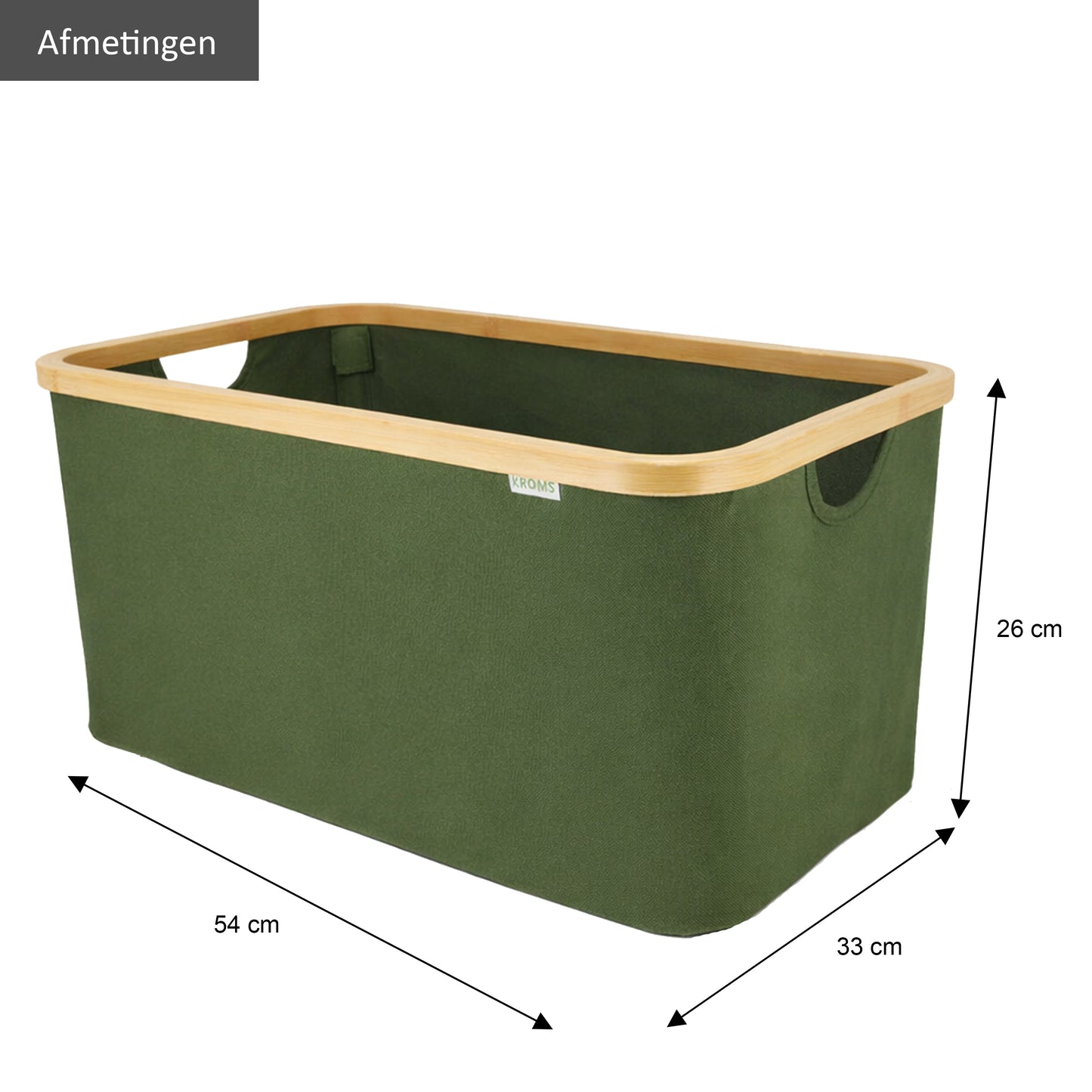Faltbarer Wäschekorb, olivgrün, 45 l