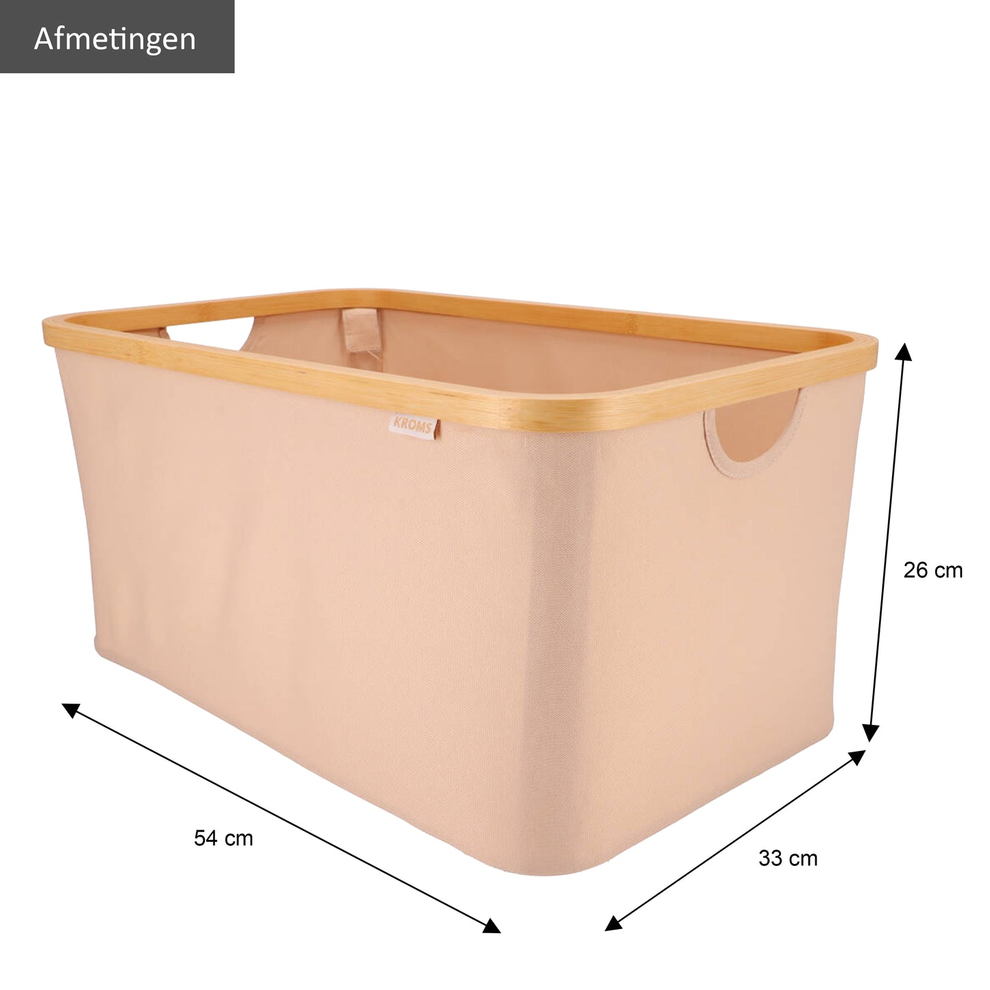 Faltbarer Wäschekorb Sand 45L